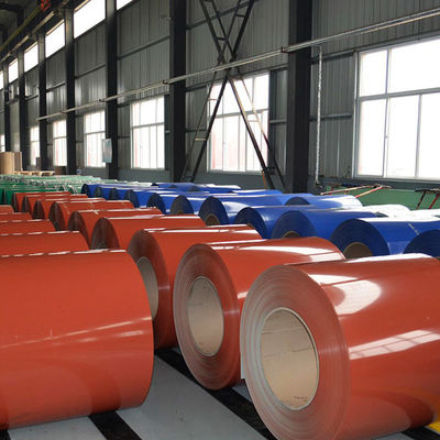 PE SMP HDP PVDF Bề mặt PPGI Vòng thép kẽm cho tấm mái nhà trong 1219mm 1500mm chiều rộng